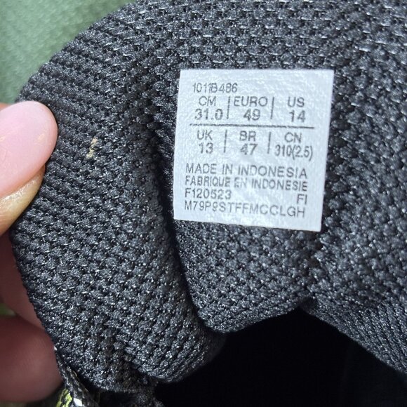 Asics Mens Gel-Venture Running Shoes Size 14 Green & Black Ortholite Cushioning - Picture 5 of 6